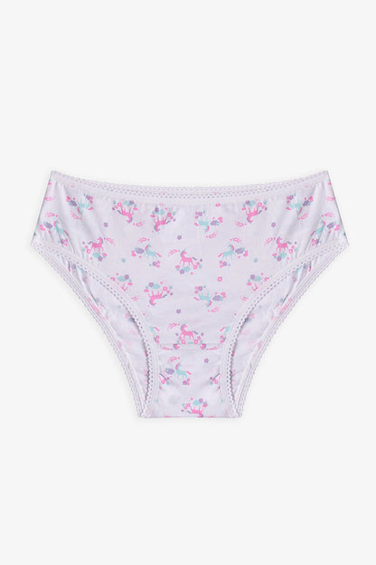 Renkli Kız Çocuk Lovely Pamuklu 5'li Slip Külot