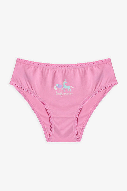 Renkli Kız Çocuk Lovely Pamuklu 5'li Slip Külot