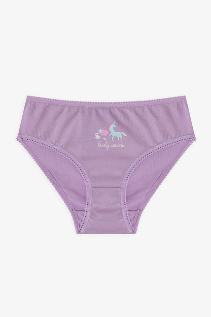 Renkli Kız Çocuk Lovely Pamuklu 5'li Slip Külot