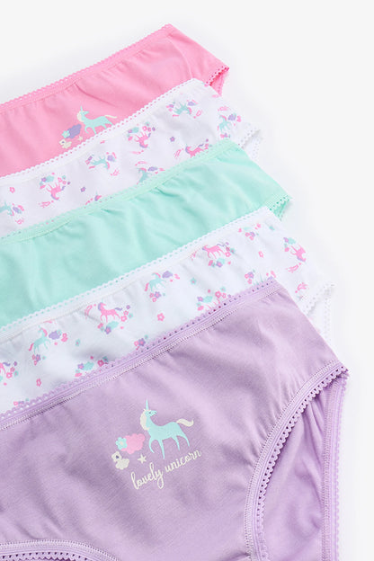 Renkli Kız Çocuk Lovely Pamuklu 5'li Slip Külot