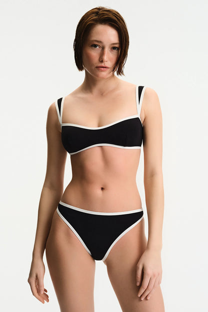 Siyah Nichole Bandeau Bikini Üstü