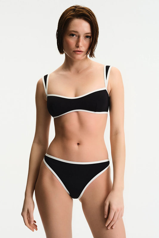 Siyah Nichole Bandeau Bikini Üstü