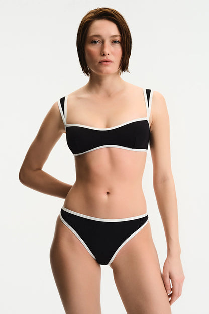 Siyah Nichole Bandeau Bikini Üstü