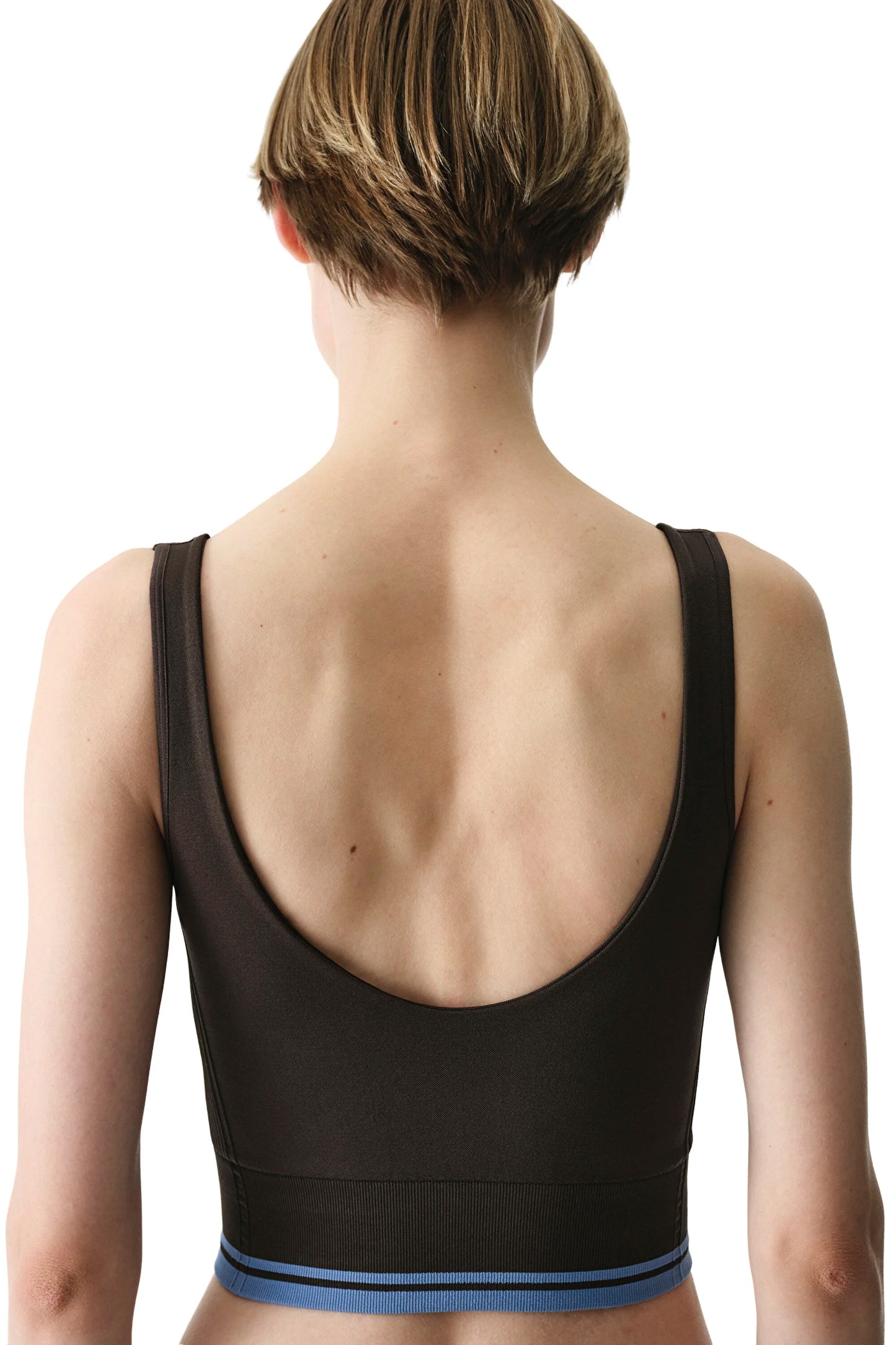 Haki Seamless Dikişsiz Kalp Yaka Çıkarılabilir Pedli Spor Sütyeni