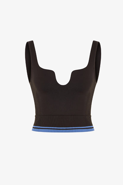 Haki Seamless Dikişsiz Kalp Yaka Çıkarılabilir Pedli Spor Sütyeni