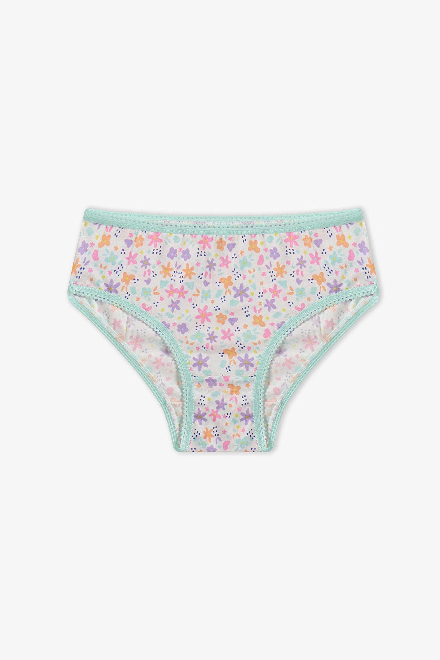 Pembe Kız Çocuk Popflower Pamuklu 5'li Slip Külot
