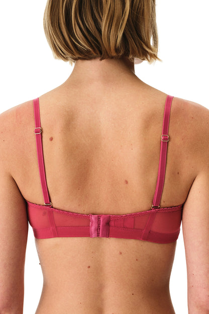 Fuşya V Strapless Balenli Sütyen