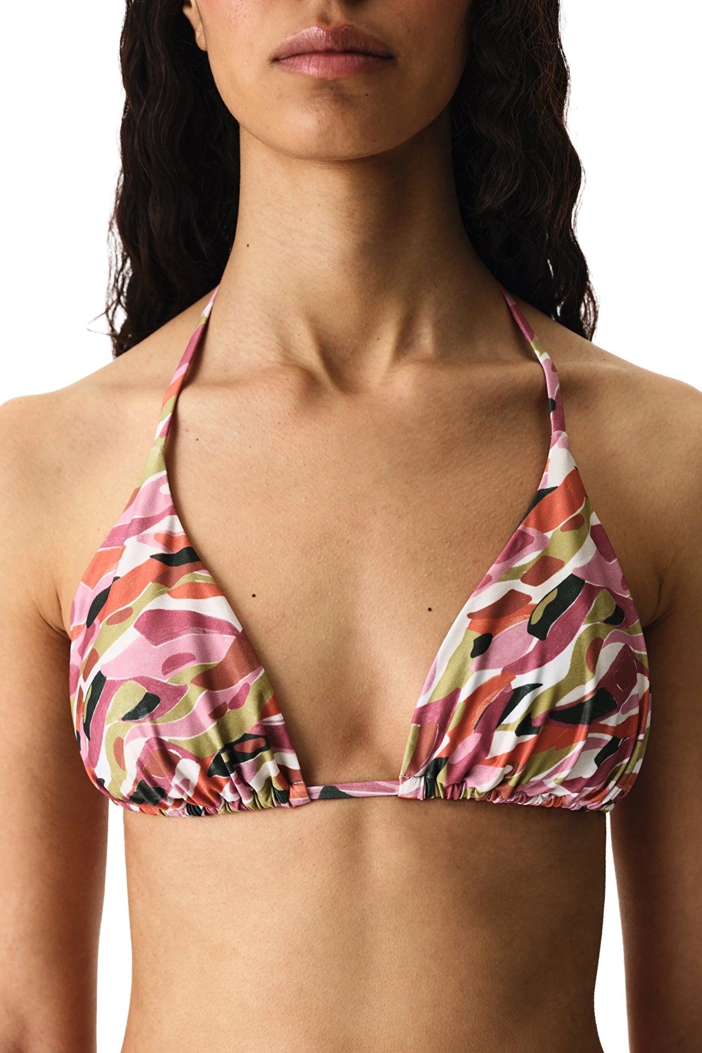 Renkli Luz Üçgen Bikini Üstü