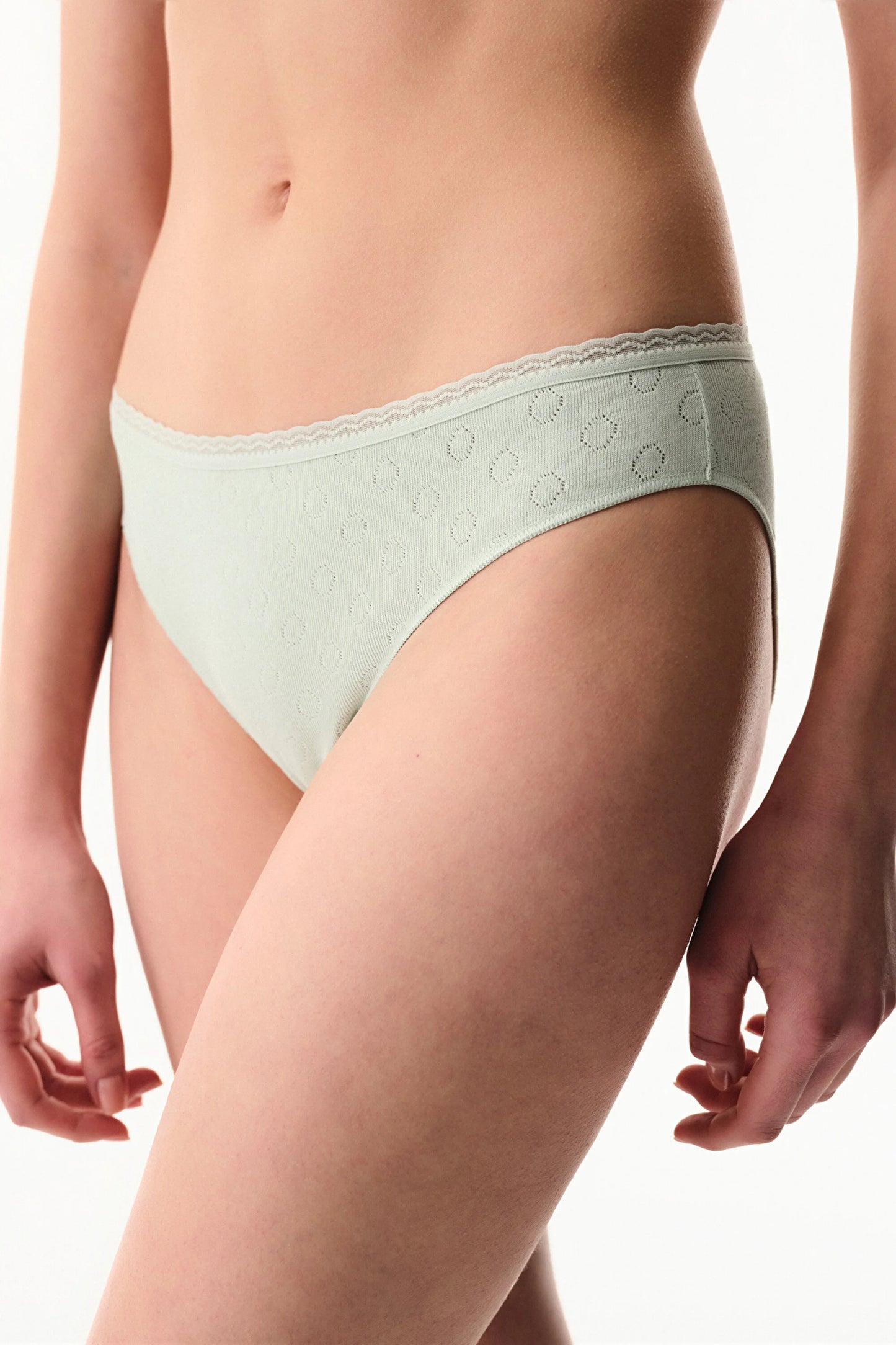 Açık Yeşil Pointel Slip Külot