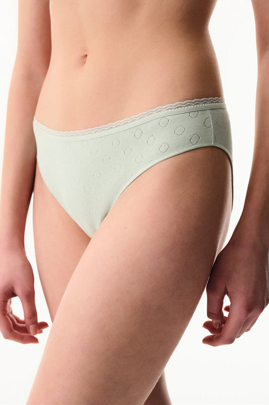 Açık Yeşil Pointel Slip Külot