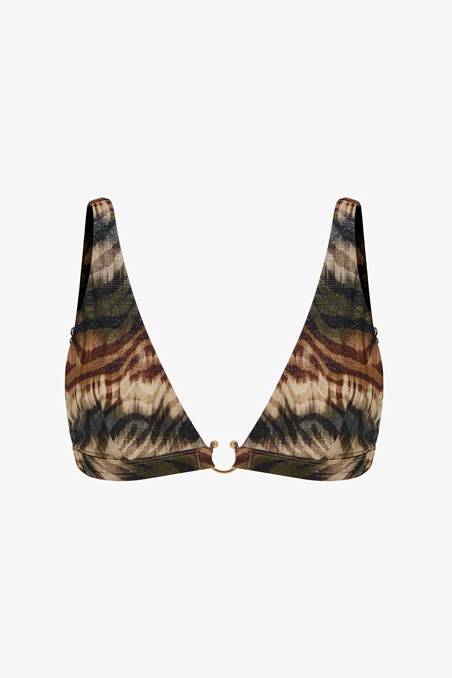 Renkli Cesira Deep V Bikini Üstü
