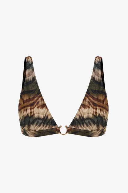 Renkli Cesira Deep V Bikini Üstü