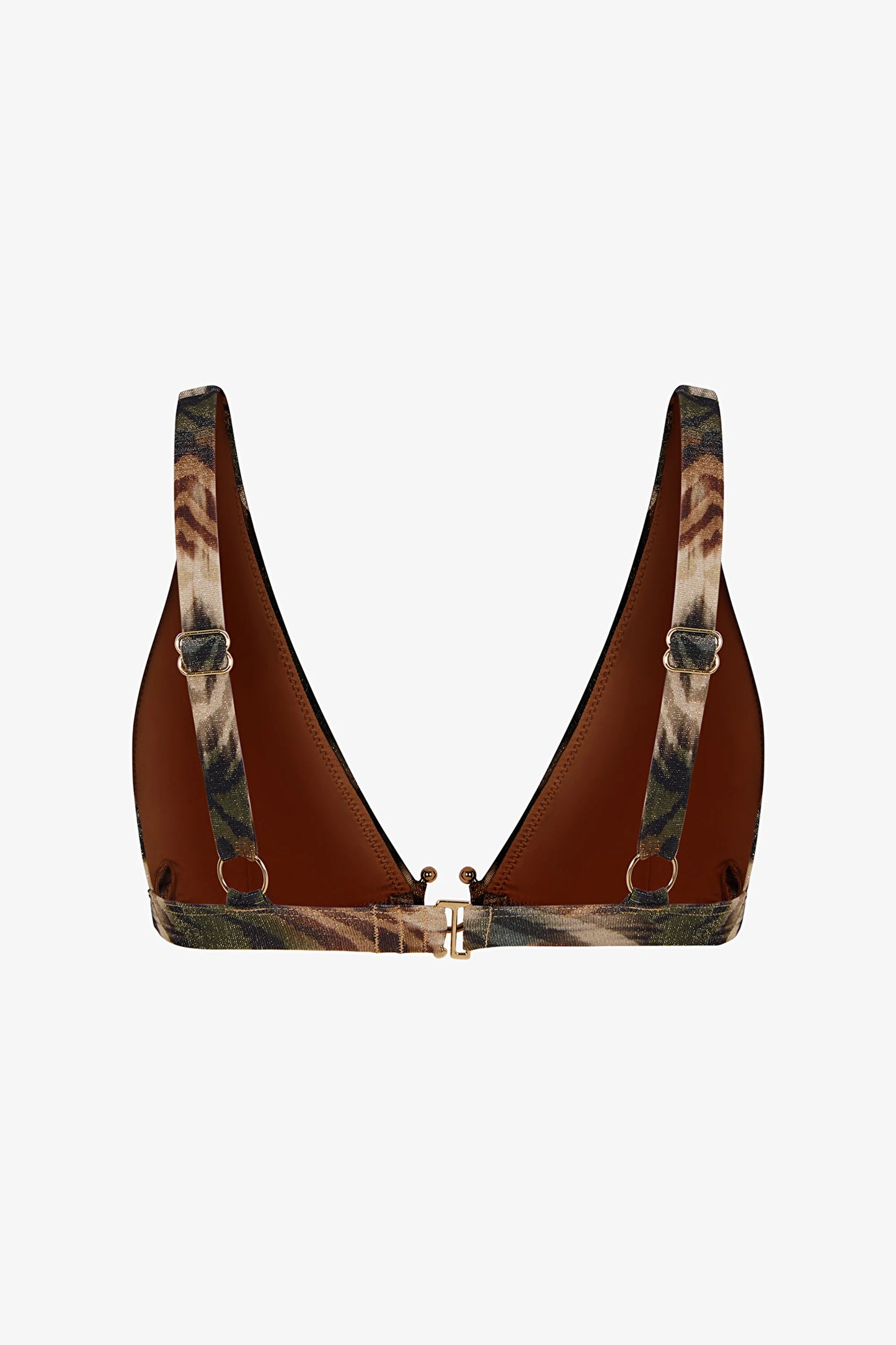 Renkli Cesira Deep V Bikini Üstü