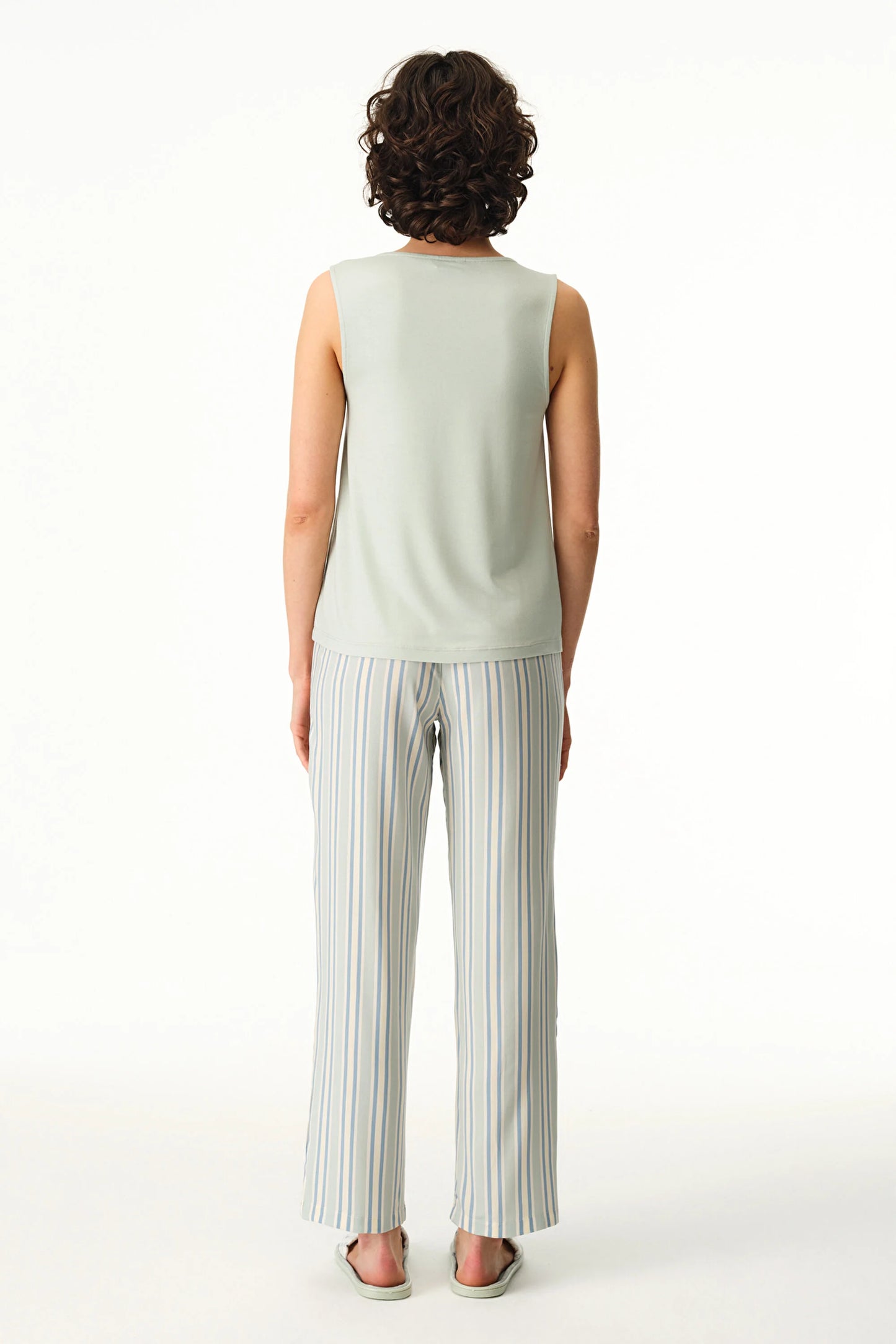 Açık Yeşili Serenity Solid Atlet Pijama Üstü