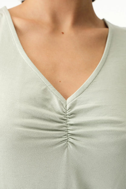 Açık Yeşili Serenity Solid Atlet Pijama Üstü