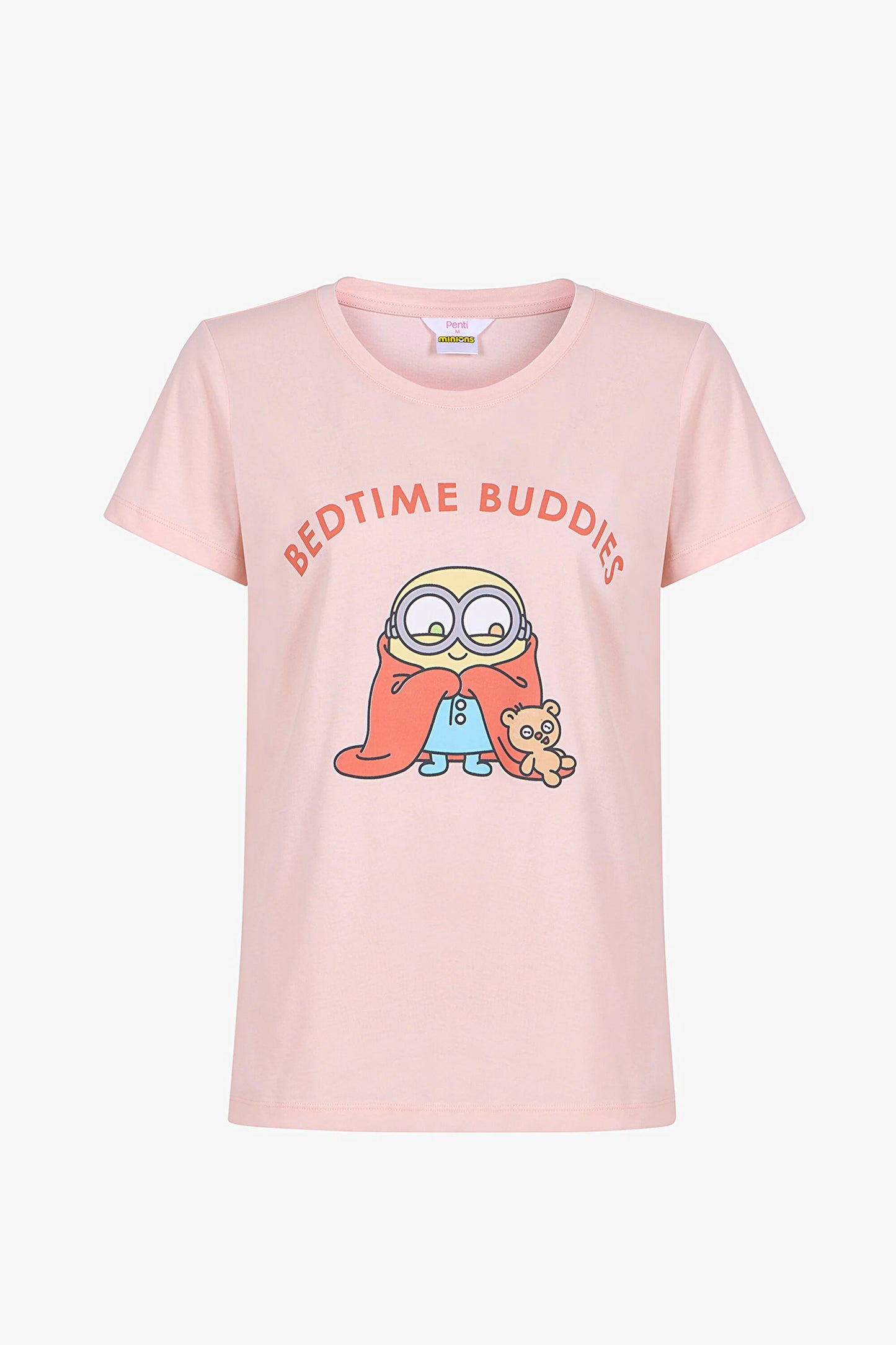 Açık Pembe Minions Pamuklu Pantolon Pijama Takımı