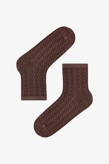 Geometric Jacquard 5li Soket Çorap