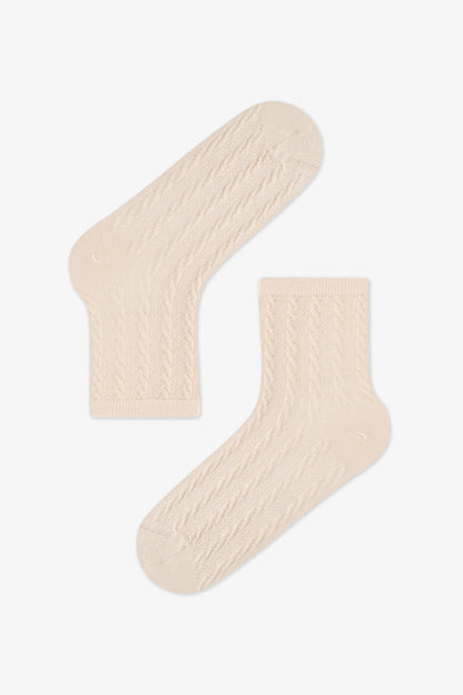 Geometric Jacquard 5li Soket Çorap
