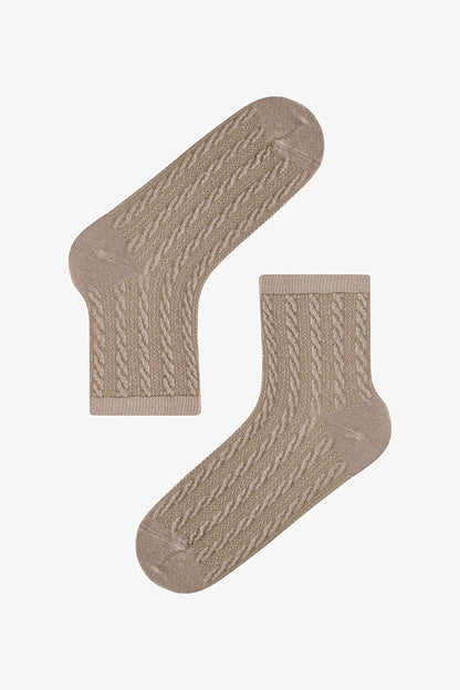 Geometric Jacquard 5li Soket Çorap
