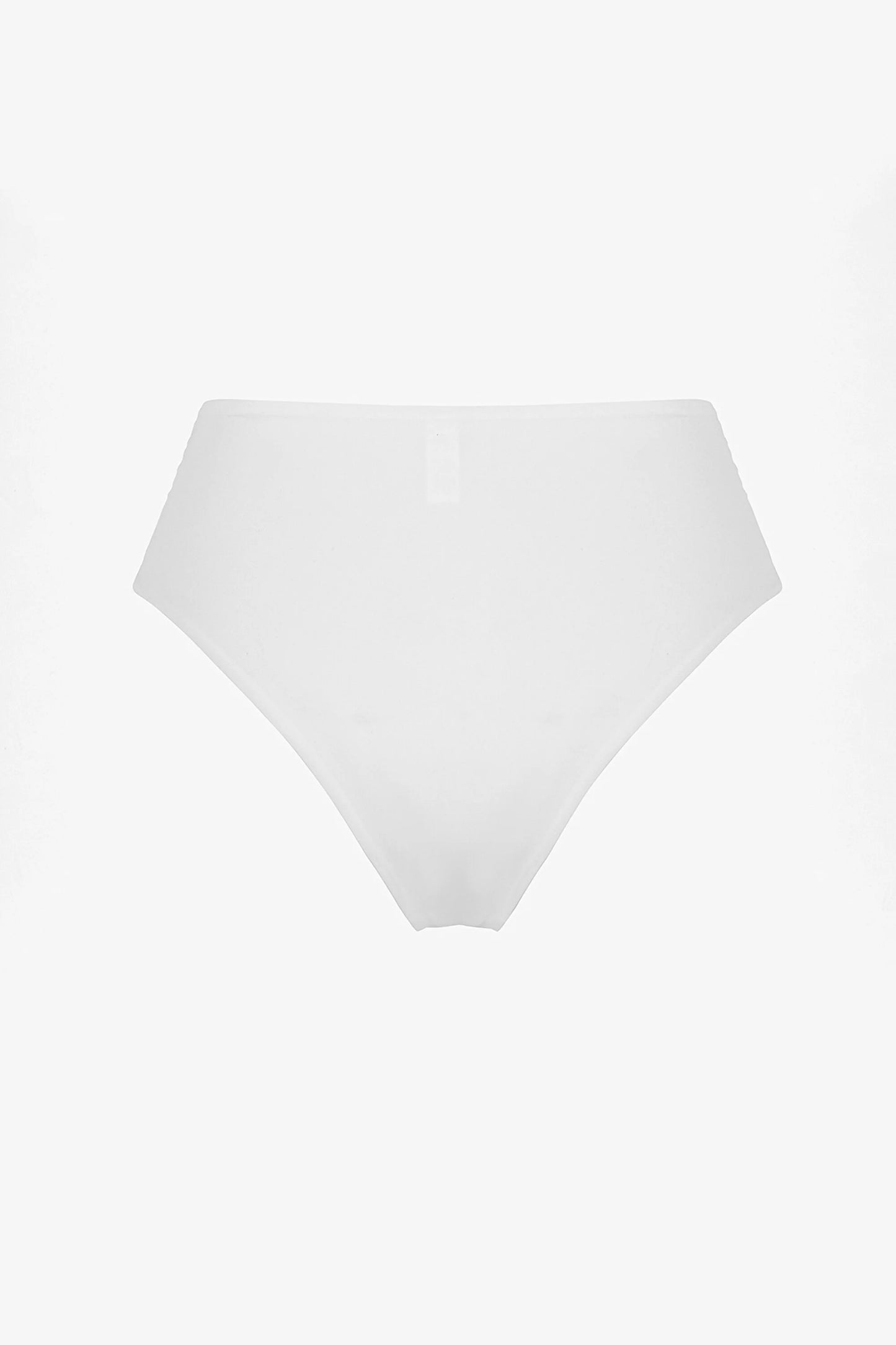 Beyaz High Büzgülü Bikini Altı
