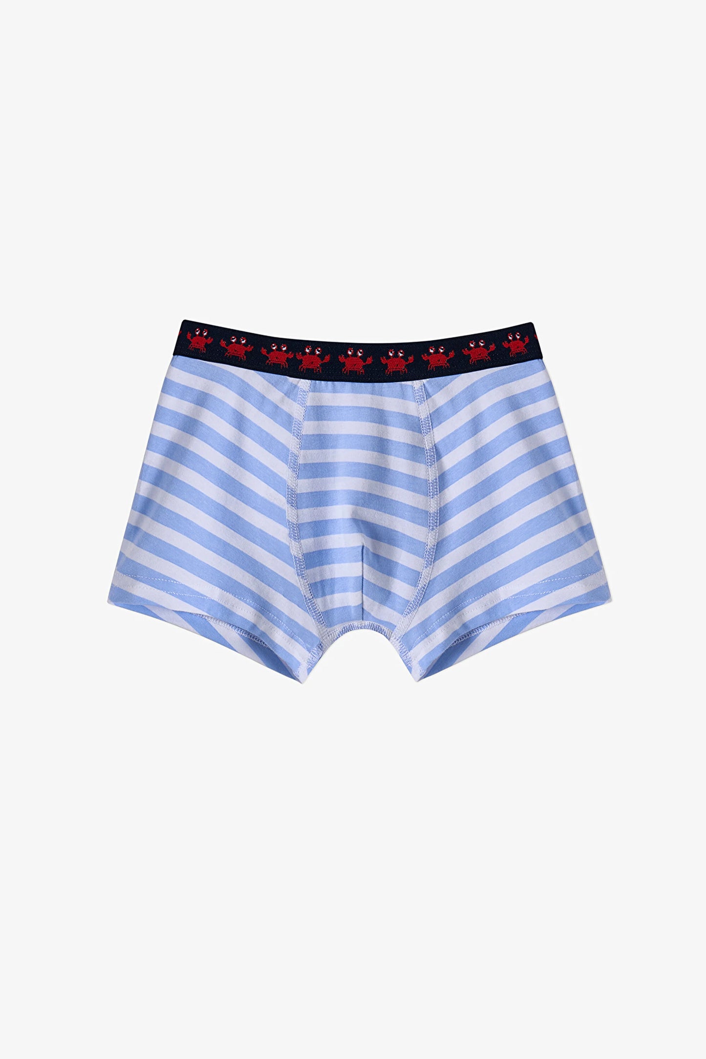 Mavi Erkek Çocuk Çizgili Crab 3'lü Boxer