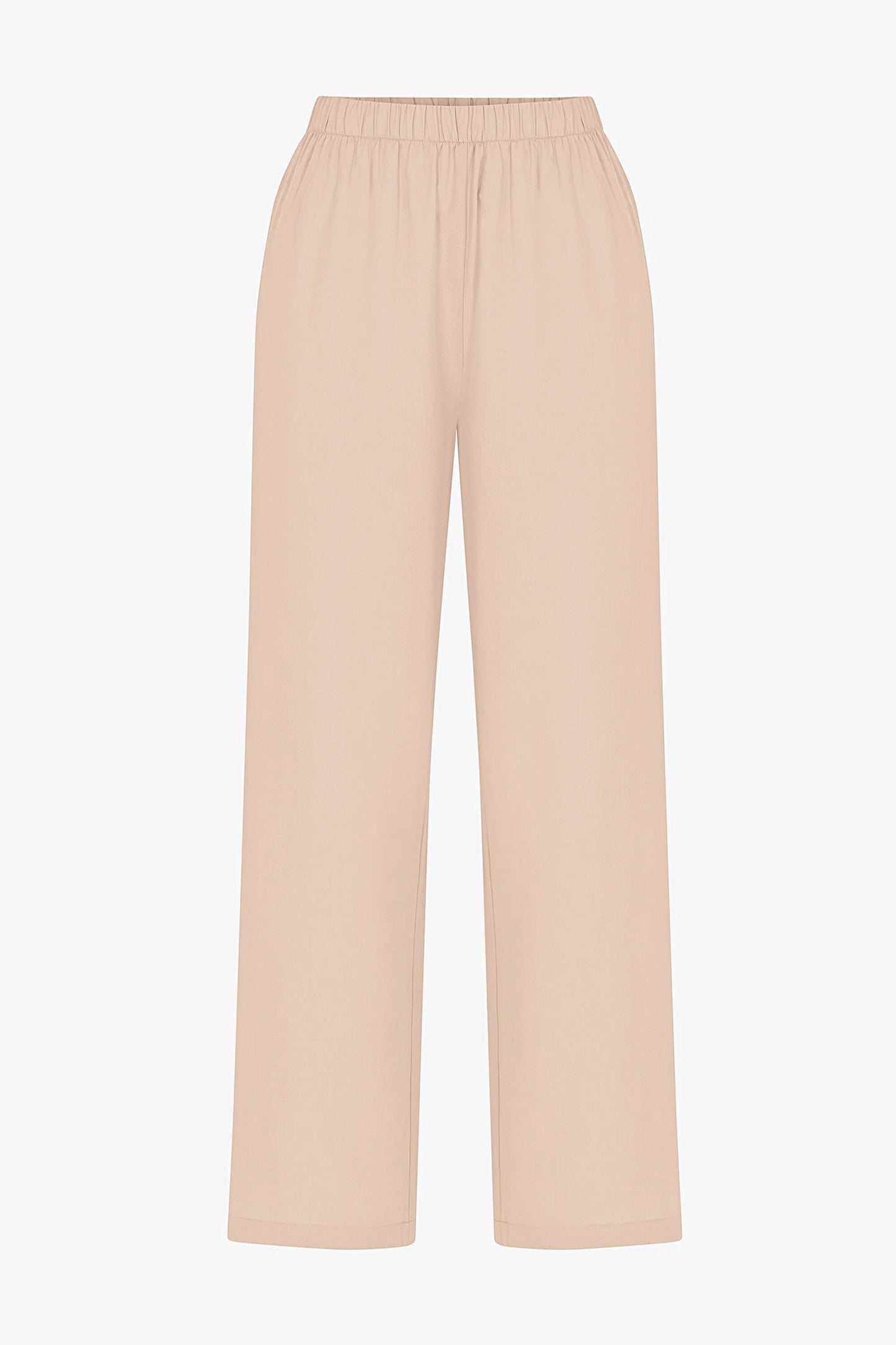Bej Belle Pamuklu Pantolon Pijama Takımı