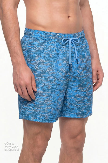 Erkek Renkli Belt Deep Zebra Şort