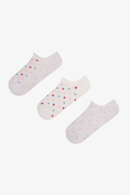 Cross Heart 3'lü Sneaker Çorabı