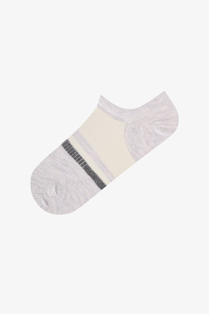 Ribbed Stripes 3'lü Sneaker Çorabı