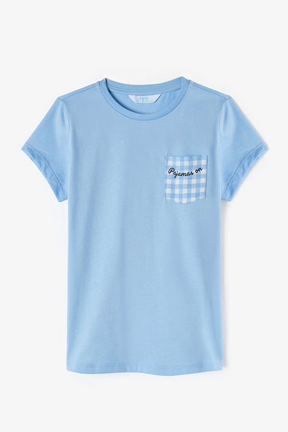 Gokyüzü Mavisi Erkek Çocuk Pajamas On Pamuklu Pijama Takımı