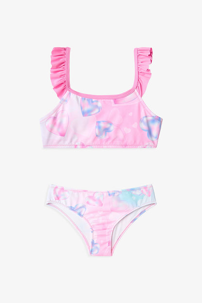 Renkli Kız Çocuk Adela Halter Bikini Takımı