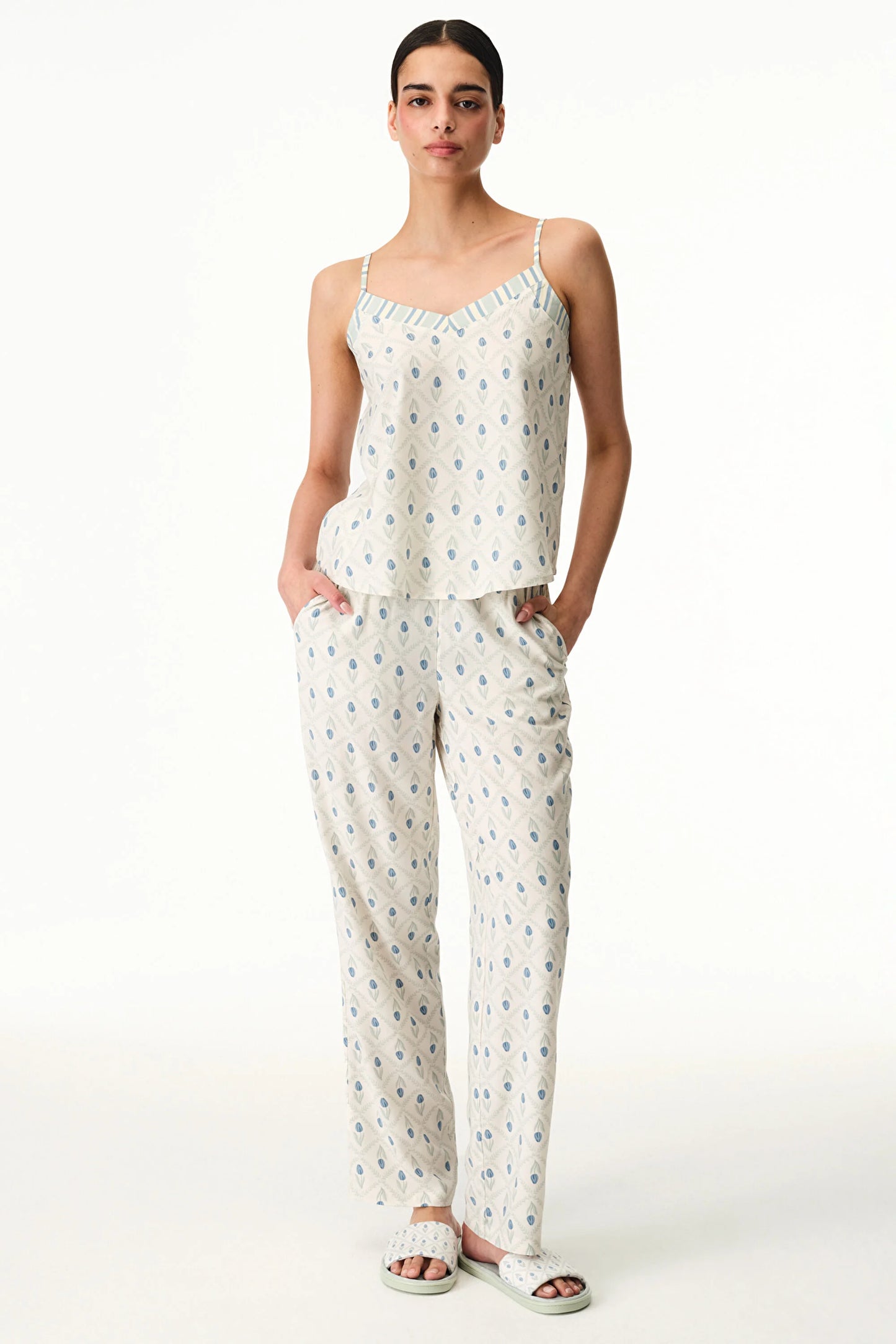 Renkli Serenity Floral Pant Pijama Altı