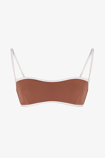 Açık Kahverengi Fiona Straplez Bikini Üstü