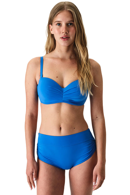 Okyanus Mavi Lotus Straplez Bikini Üstü