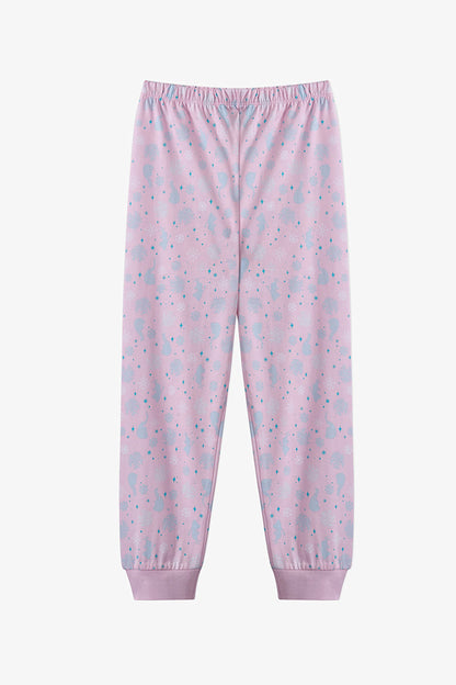 Açık Pembe Kız Çocuk Lic Frozen Pamuklu Pijama Takımı