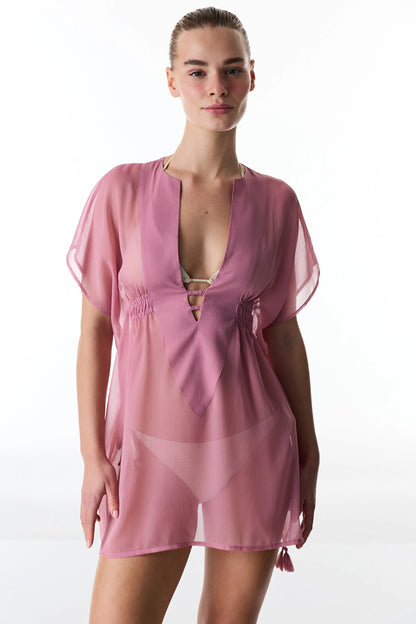 Gül Pembesi Basic Kaftan