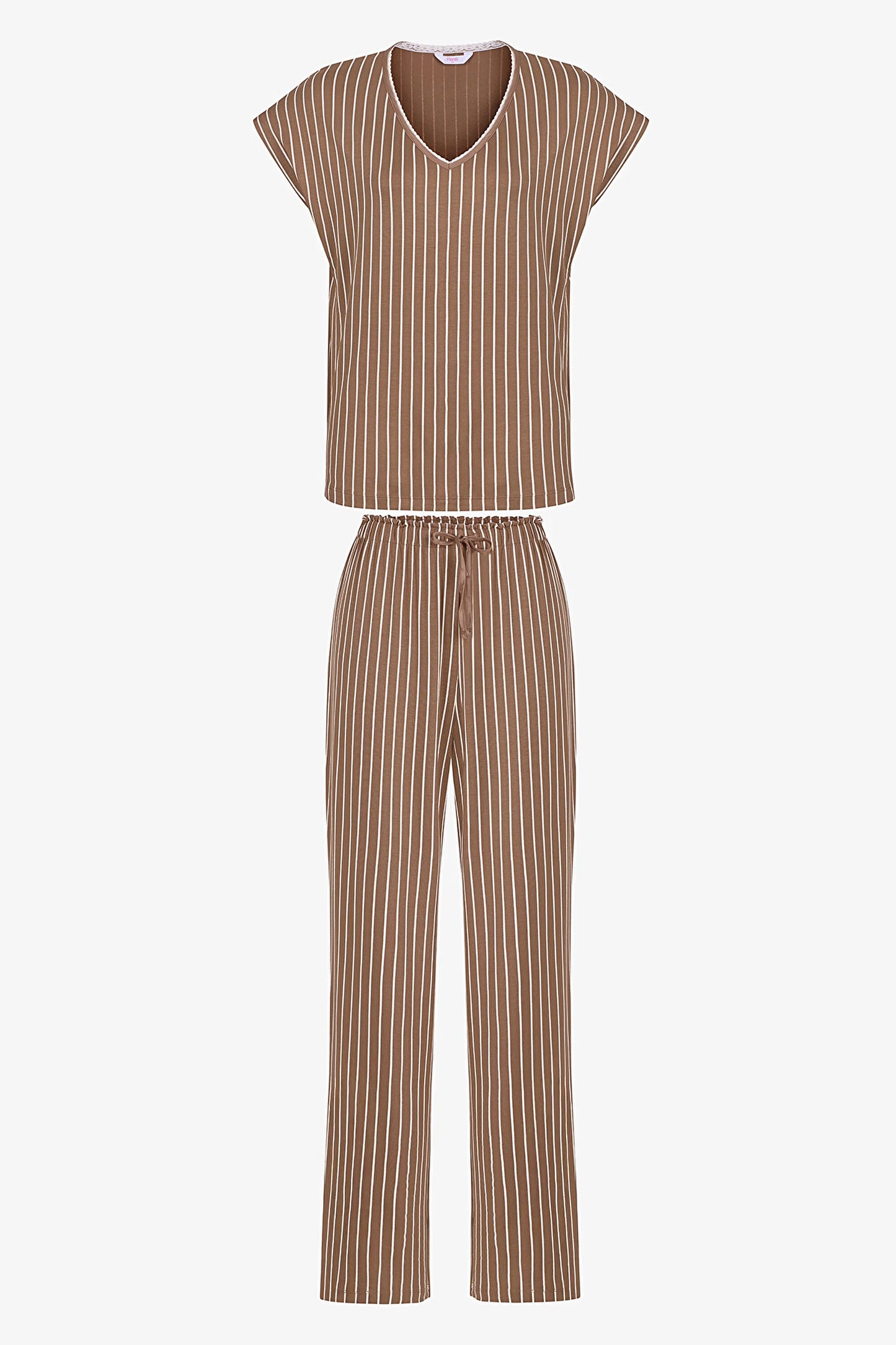 Açık Kahverengi Hera Pantolon Pijama Takımı
