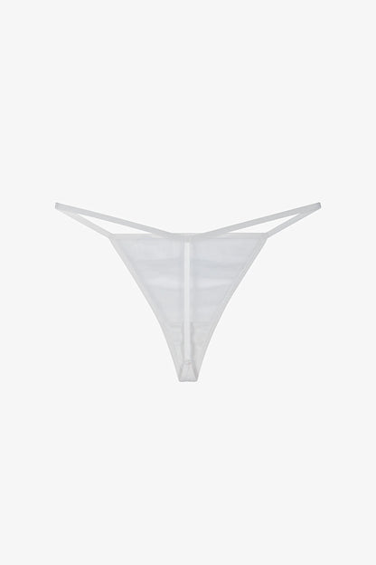Kırık Beyaz Mesh String Külot