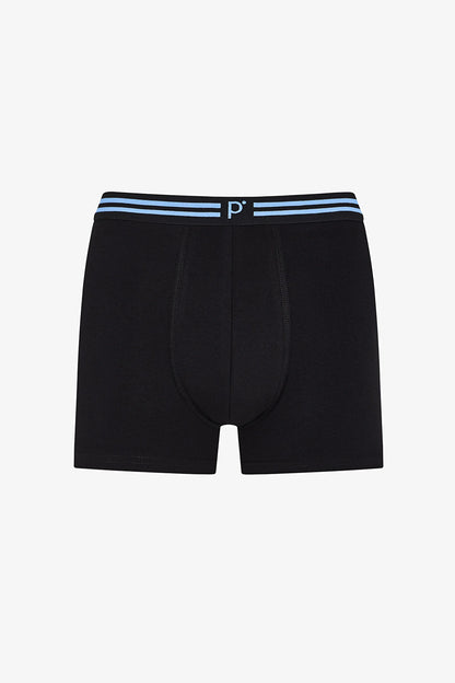 Erkek Renkli Solid Black Çoklu Boxer