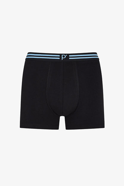 Erkek Renkli Solid Black Çoklu Boxer