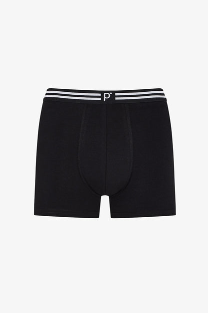Erkek Renkli Solid Black Çoklu Boxer