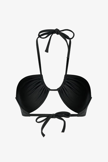 Siyah Reverse V Bikini Üstü