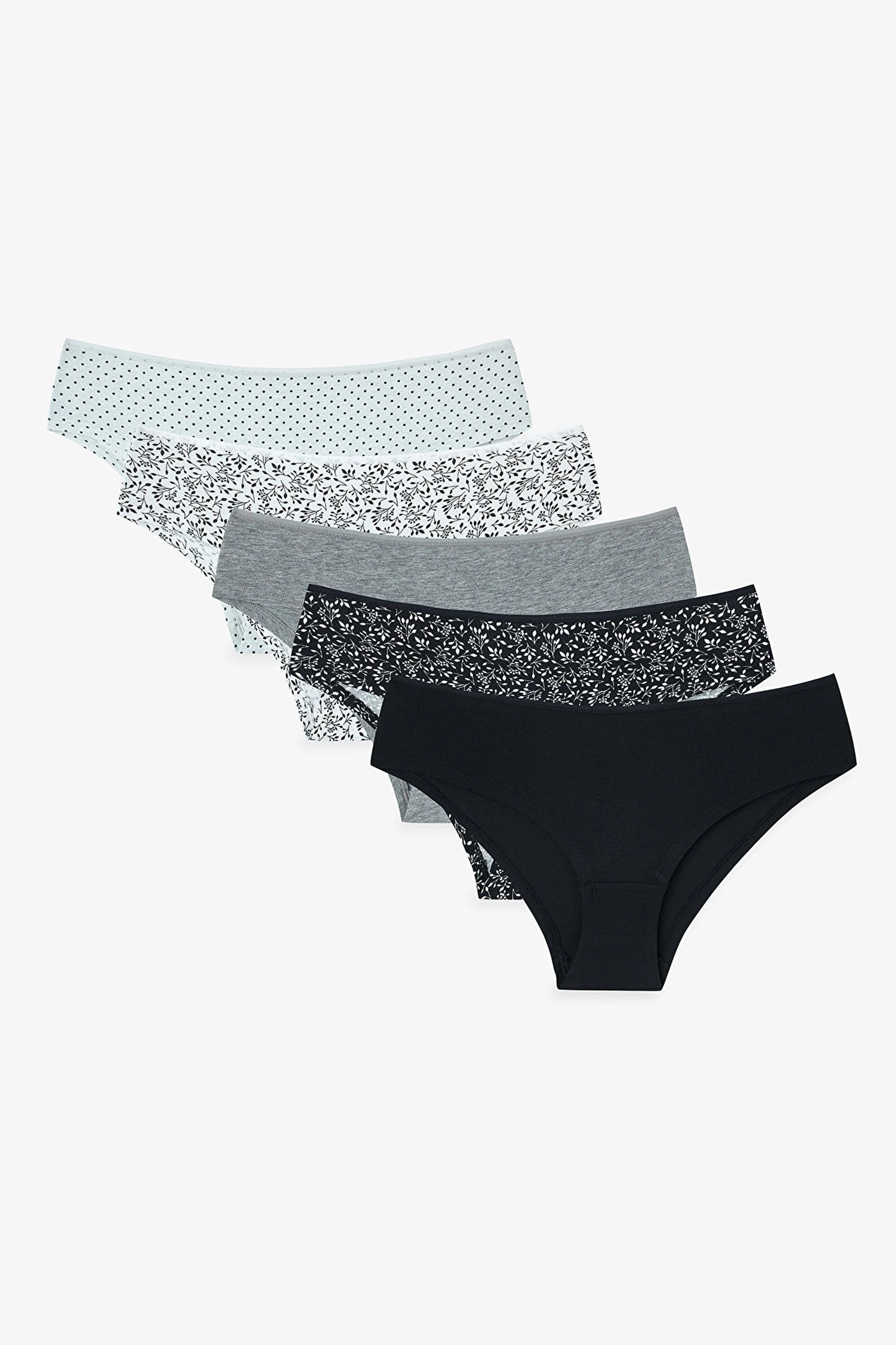 Renkli Black Crispy 5'li Pamuklu Hipster Külot