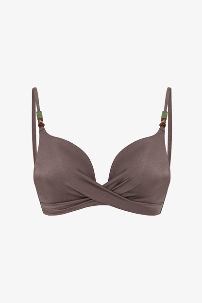 Deve Tüyü Naiara Intense Push Up Destekli Bikini Üstü
