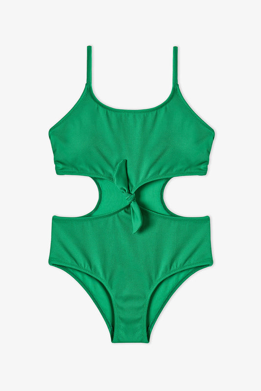 Yeşil Genç Kız Knot Monokini