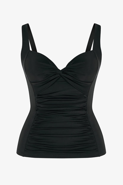 Siyah Büzgülü Bikini Üstü