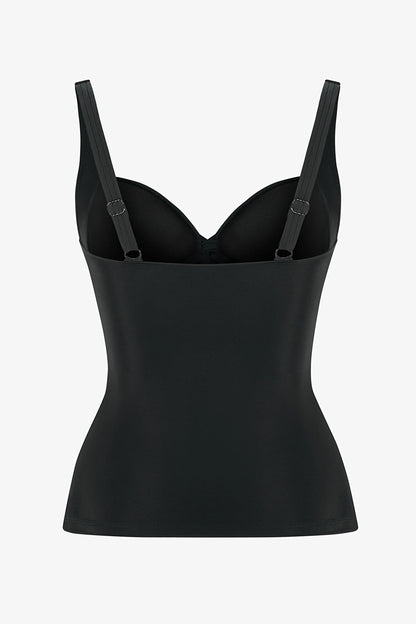 Siyah Büzgülü Bikini Üstü