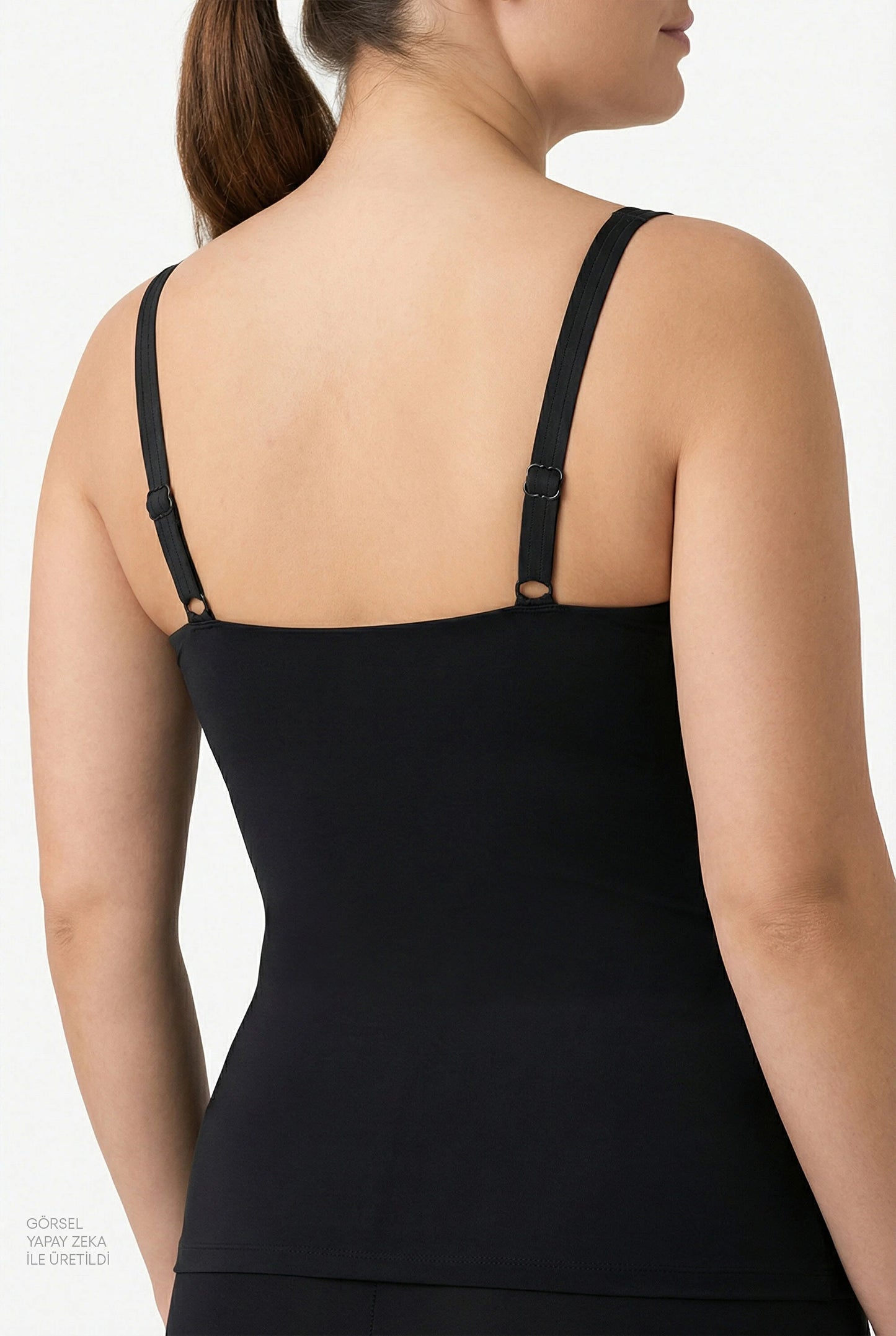 Siyah Büzgülü Bikini Üstü