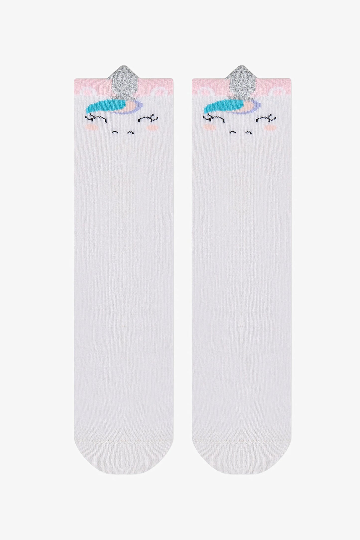 Marshmallow Kız Çocuk Smiley Unicorn Desenli Pantolon Çorabı