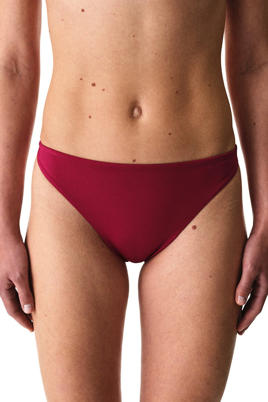 Bordo Evelyn Minimal Slip Bikini Altı